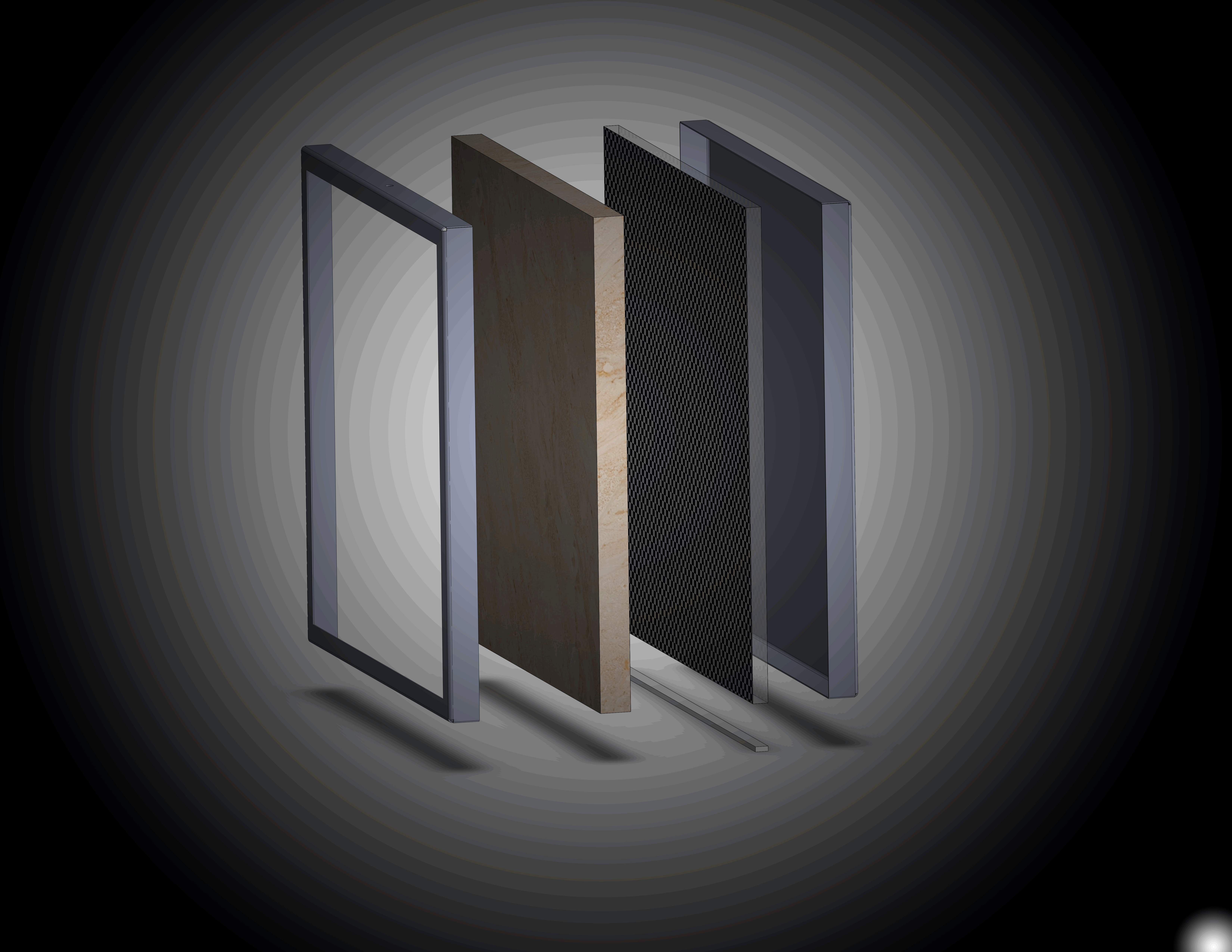 Onyx and Glass Backlight Display Box Small, Portable, Efficient, LumaPex